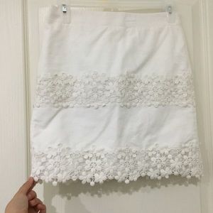 J.Crew white mini skirt